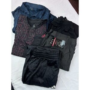 Boys Lot XL 18/20 Athletic Shirt Button Shirt Joggers x3 Black Blue Red